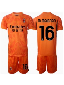 AC Milan Mike Maignan #16 Målvakt Replika Borta Kläder Barn 2024-25 Kortärmad (+ byxor)